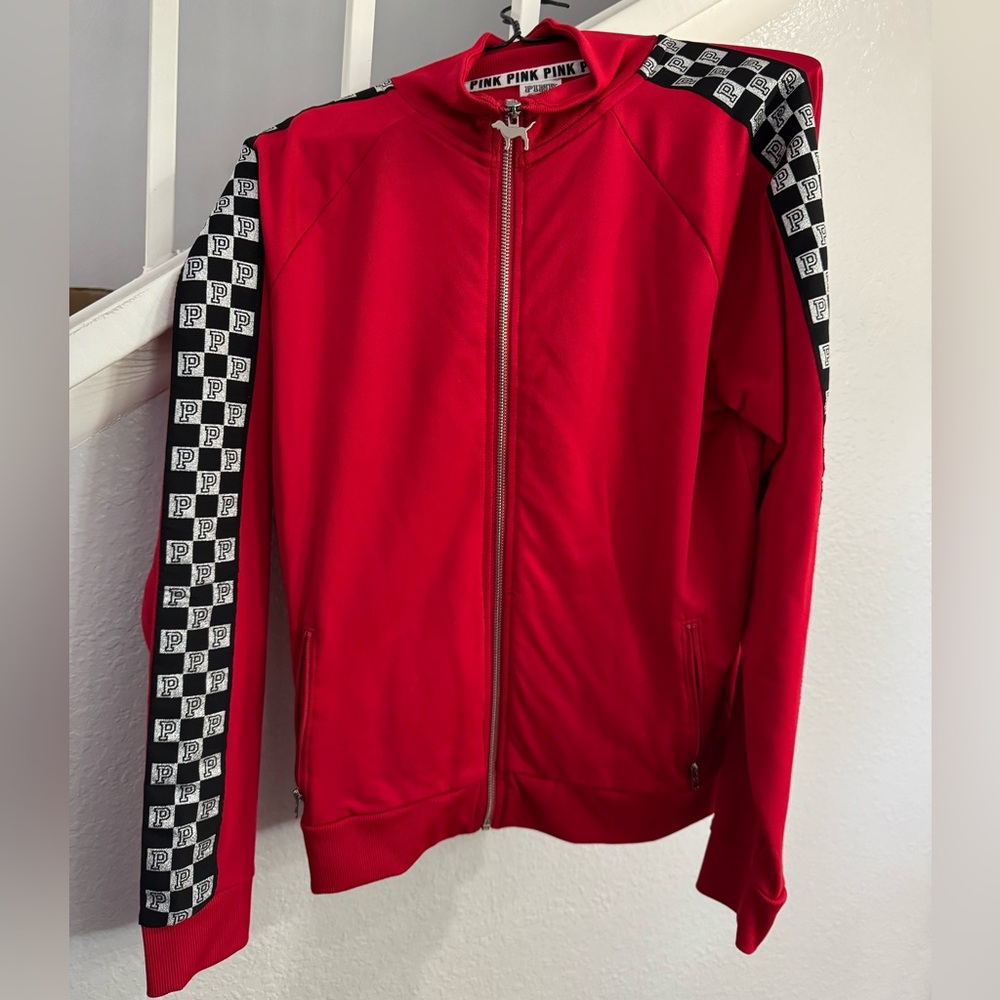Red “Pink” Track Jacket Size Medium